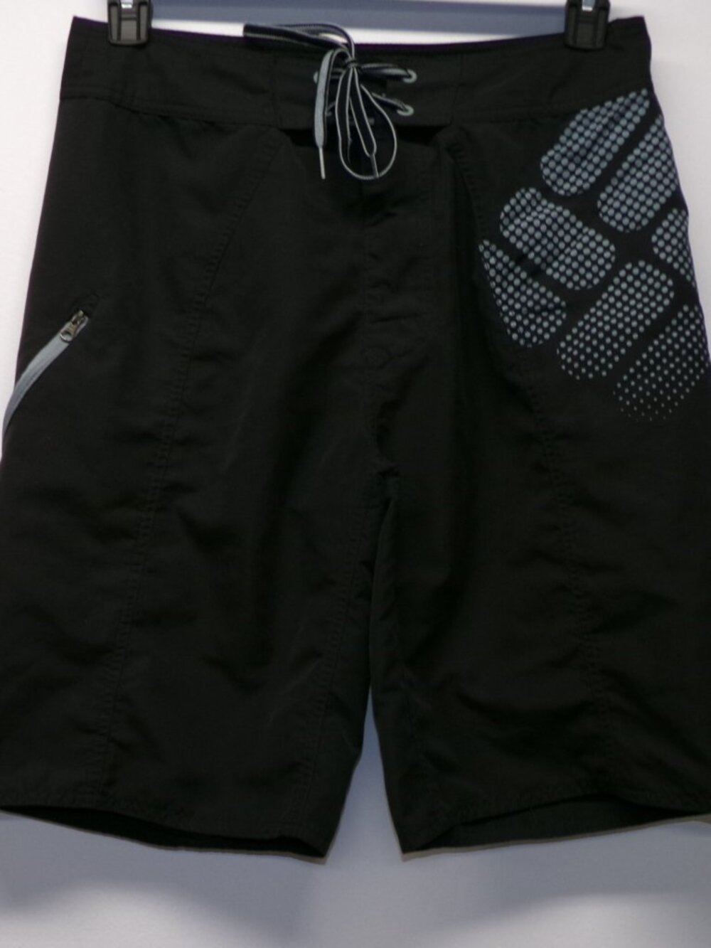 Columbia Omni Shade Sun Protection Black w/ Logo Board Shorts Men's sz 32 Beach